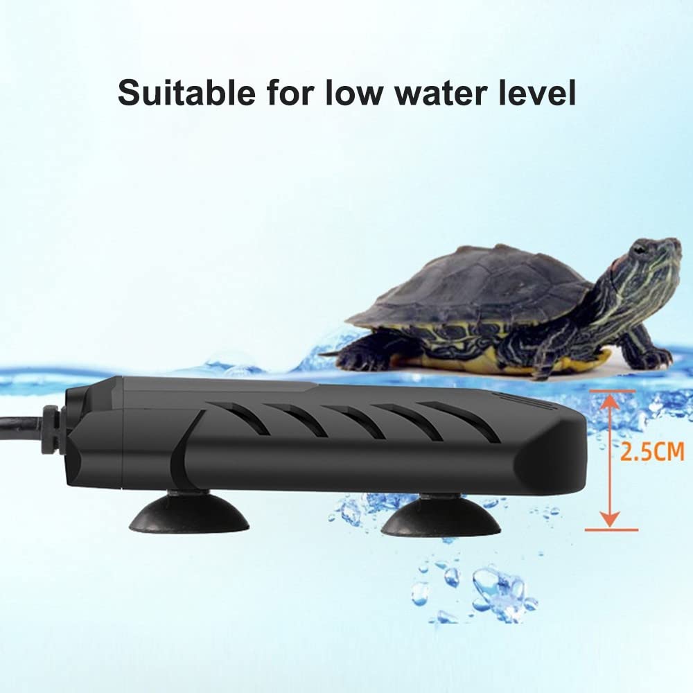 Miniaturowa grzałka do akwarium, 25 W/50 W/100 W/200 W, grzałka zanurzeniowa do akwariów, regulowana inteligentna grzałka do akwariów z cyfrowym wyświetlaczem LED do akwariów o pojemności 1–120 l
