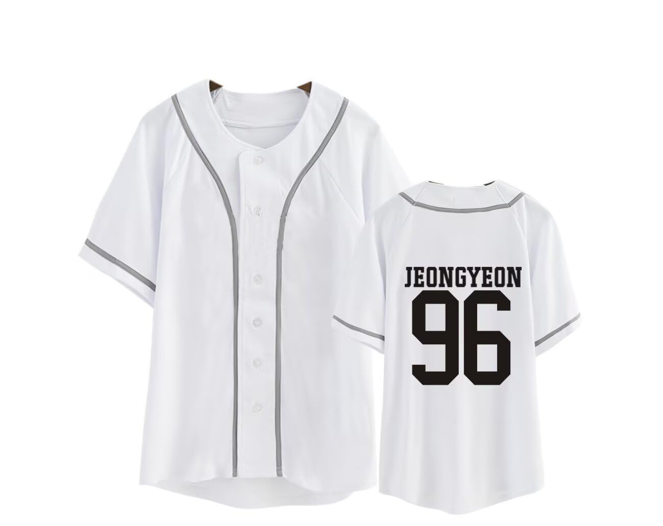 FUJUTANG Kpop Twice Baseball Jersey Tzuyu Mina Momo Sana Dahyun Chaeyoung V Neck Hip-Hop T-Shirt