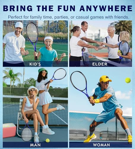 Lot de 2 raquettes de tennis de 68,6 cm adaptées pour débutants