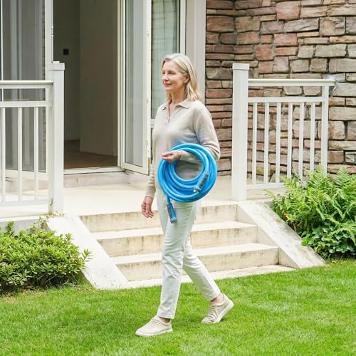 FEVONE Heavy Duty Garden Hose 100 ft, Spray Nozzle Included