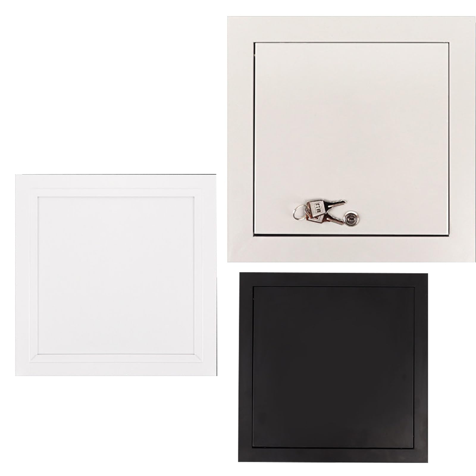 Inspection Door Cover，Lockable Access Door，Residential/Commercial Electrical Conduit Inspection Service Cover，Aluminum Alloy Frame(Gray,30x35cm)
