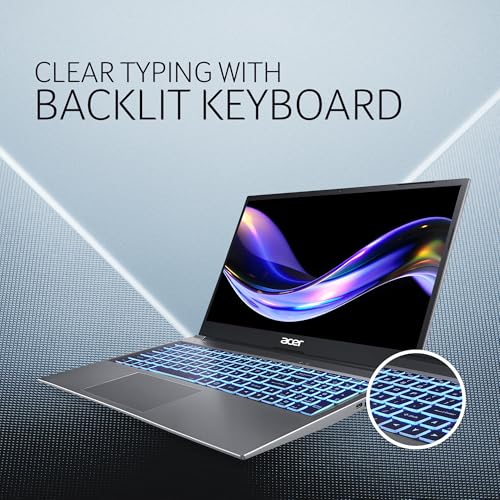 Image of acer Smartchoice Aspire Lite, AMD Ryzen 5-5625U, 16GB, 512GB, FHD 15.6 inch /39.62 cm, Windows 11 Home, Steel Gray, 1.59 KG, AL15-41, Metal Body, Multicolor Backlit Keyboard, Premium Thin and Light Laptop
