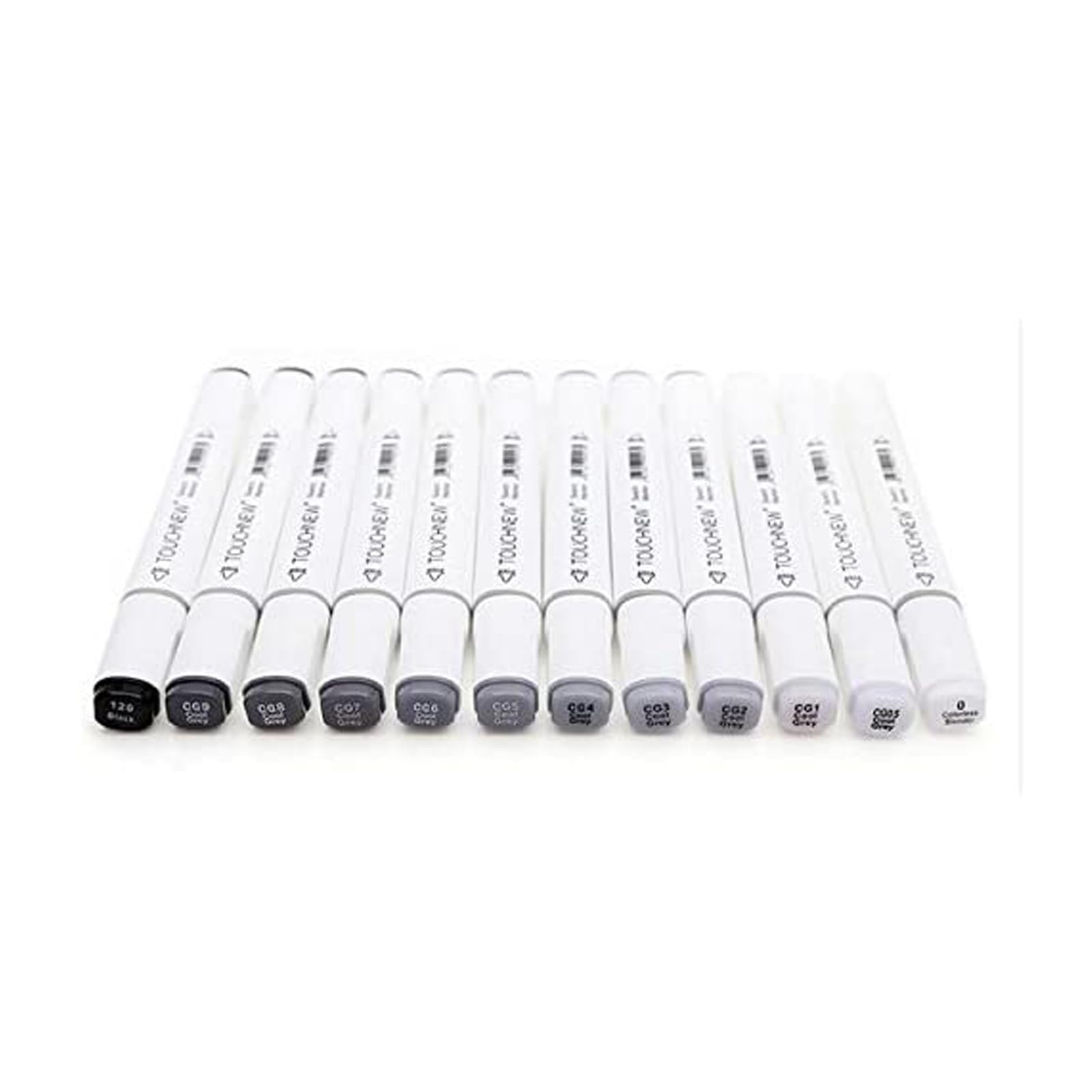 BEMLP 12 Colors Grayscale Art Marker Pen Double-Ended Sketch Markers Alcohol Based Ink Neutral Gray Tones Art Supplies for Sketching Shading Illustrating Drawing (12 Cool gery)