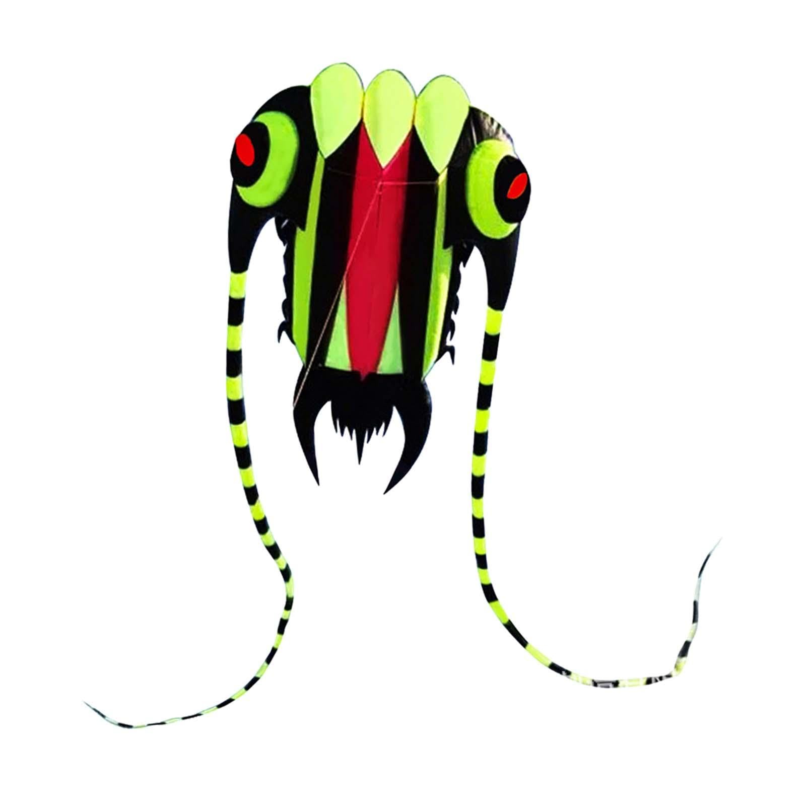 Colaxi Trilobite Kite Soft Parafoil Kite Tear Resistant Easy to Fly for Children Adults Huge Easy Flyer for Park Grassland Courtyard