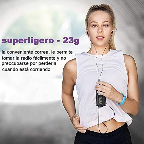 Mini Radio Tragbare FM mit digitaler LCD-Digitalanzeige, Kopfhörer, Pocket-Walkman-Radio mit Voreinstellung, zum Joggen… - Image 4