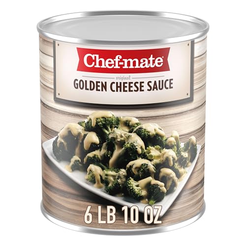 Image of Chef-mate Golden Cheddar Cheese Sauce, Canned Food for Mac and Cheese, 6 lb 10 oz (#10 Can Bulk)