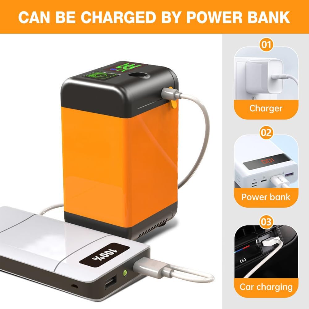 Pompa per Doccia da Campeggio Esterna con Display Digitale Intelligente Doccia da Campeggio elettrica Portatile con Potenza di Lunga Durata 7800mAh Regolabile a 3 velocità
