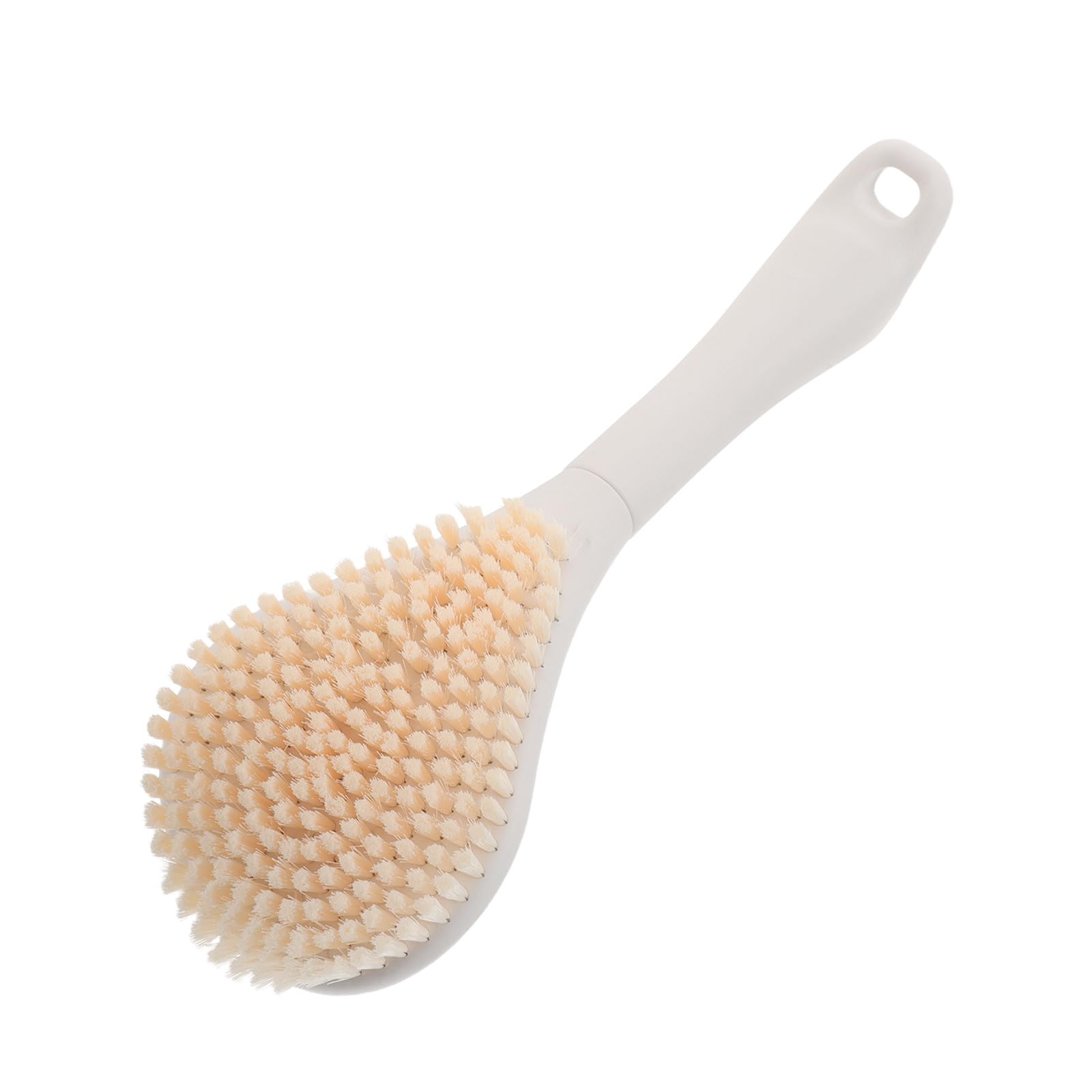 Cepillo Limpiador de Pies de Mango Largo para Ducha y Baño | Doble Cara, Abs y Pa, Color Blanco, Diseño Ergonómico, Limpieza Profunda de Piel Muerta