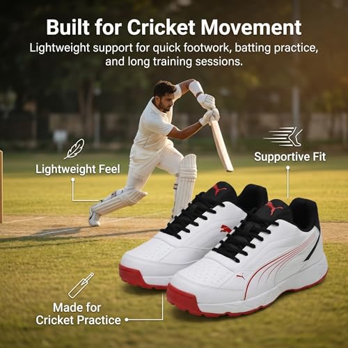 Image of PUMA Men Nu Cricket Shoes | Lightweight Rubber Sports Shoes