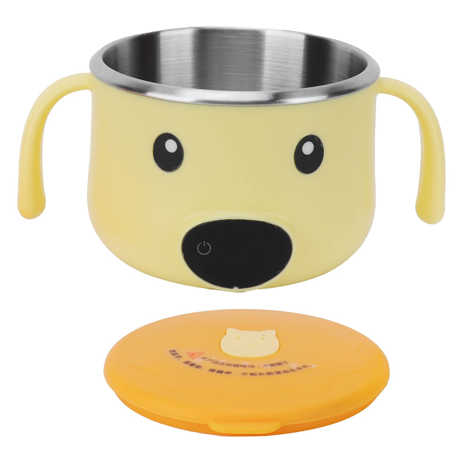 Wakects Tazón Aislante para Lonchera, Tazón Aislado de Acero Inoxidable 316 con Carga Magnética USB, Temperatura Constante 113F, Indicador de Temperatura, IPX7 Lavable para Comidas Infantiles