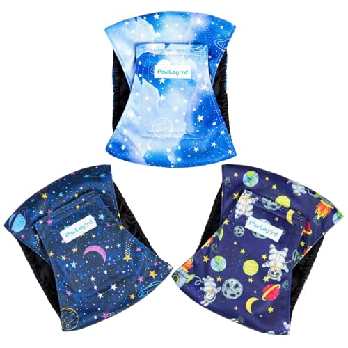 Image of Paw Legend Washable Dogs Diapers Male Dog Belly Bands for Male Dogs Diapers Reusable Puppy & Doggie Diapers Male (3 Pack, X-Large)
