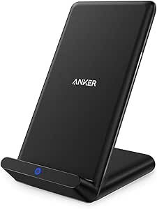 Anker Wireless Charger, PowerPort Wireless 5 Stand, Qi-Certified, Compatible iPhone 11, 11 Pro, 11 Pro Max, XR, XS Max, XS, X, 8, 8 Plus, Samsung Galaxy S20 S10 S9 S8, Note 10 Note 9 (No AC Adapter)