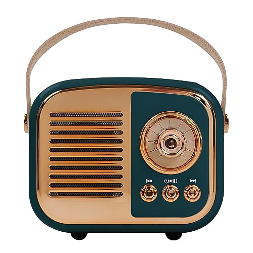 Image of Aresrora Retro Bluetooth Speaker, Vintage Wireless Speaker,Portable Mini Radio Old Fashion Style for Room Decor Kitchen Desk Bedroom Office,Supports TWS Pairing for iPhone,Android Devices
