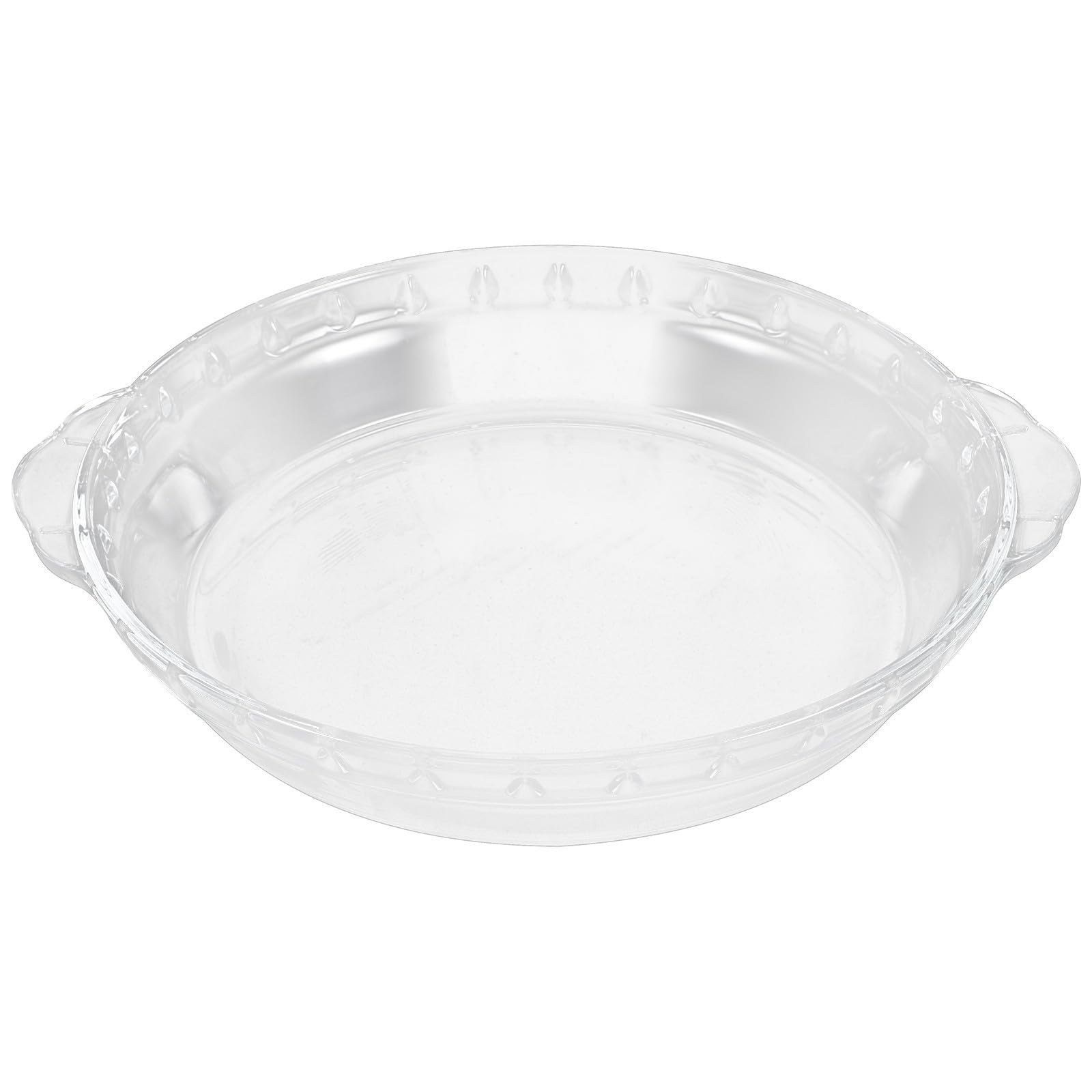 Fuente para hornear redonda de vidrio resistente molde con asas para recetas al horno