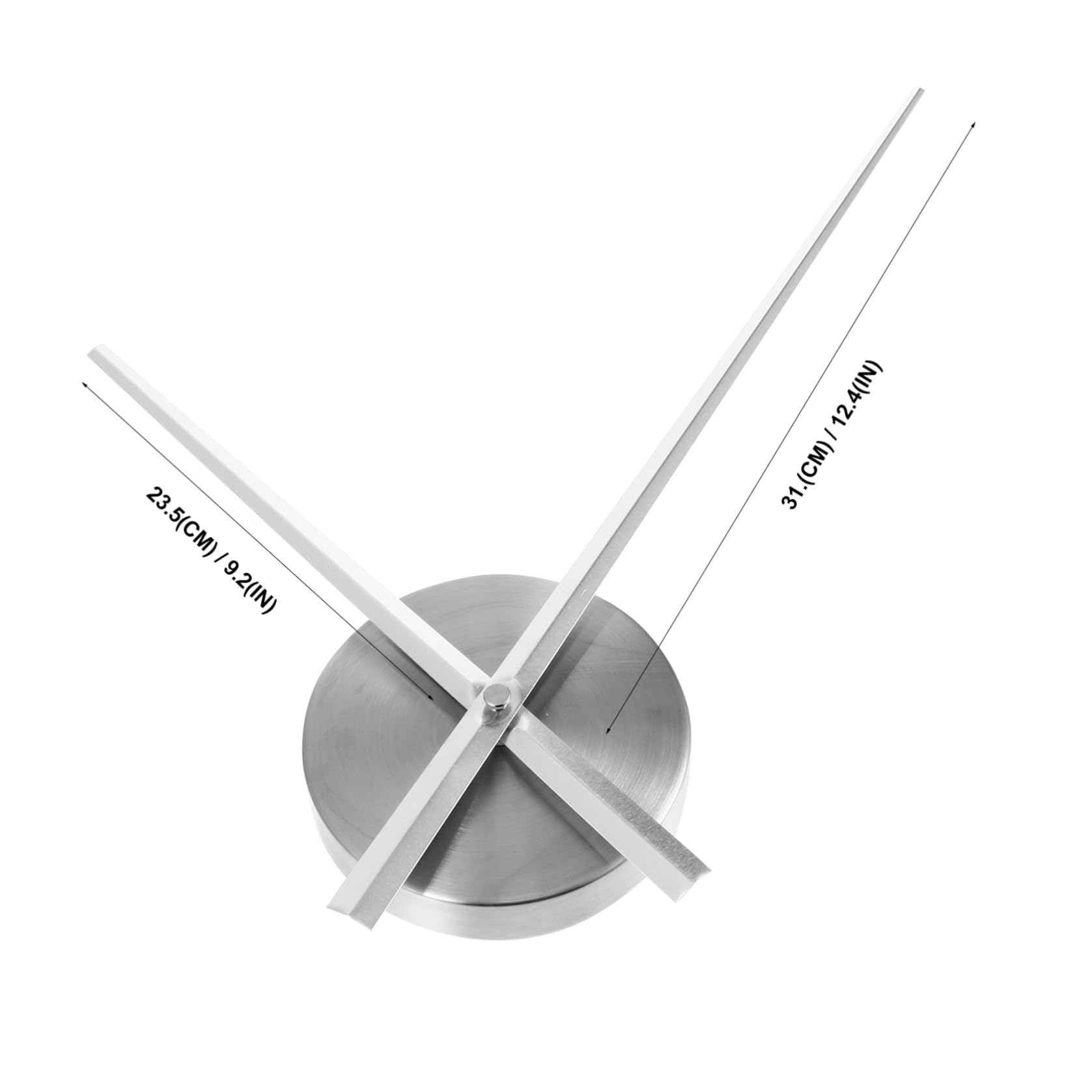 Amosfun 2stücke Wanduhr Mit Zeigern Ziffernblatt Leise Quarzbewegung Für Kreative Wandgestaltung Und Uhrenreparatur Silberne Einfache Installation