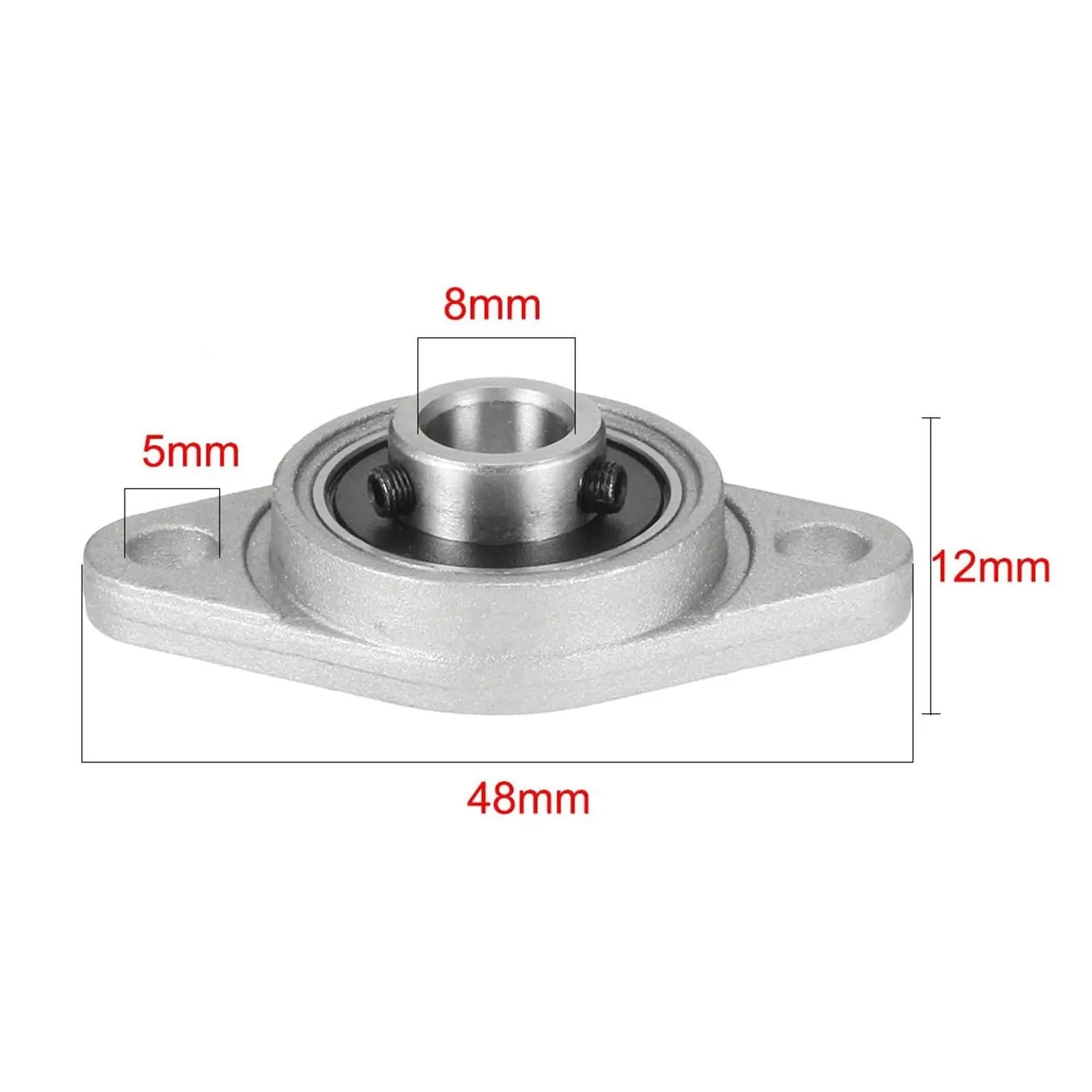 4 piezas KFL KFL001 KFL004 KFL005 KFL000 KFL08 Kfl08 8mm 12mm bloque de almohada rodamiento de diamante eje de rodamiento lineal(KFL005 25MM)