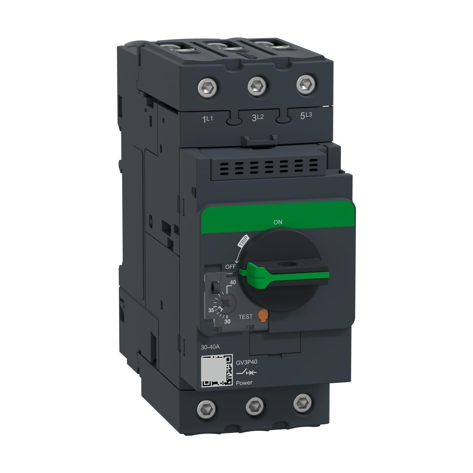 Disjoncteur de moteur magnéto-thermique GV3L40 avec bouton de protection magnétique
