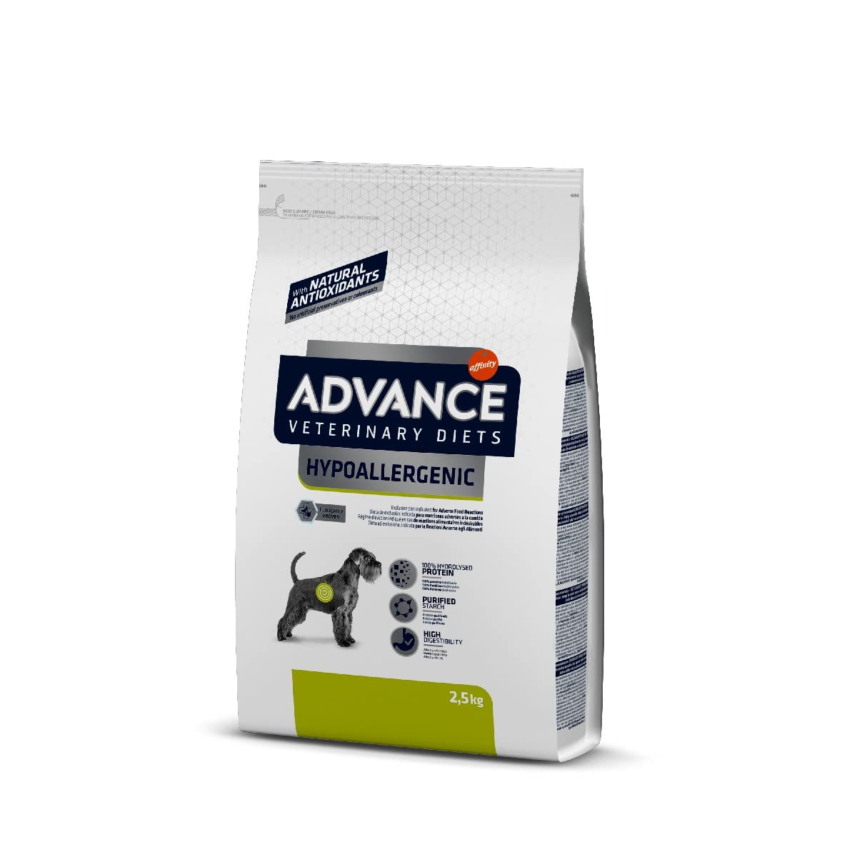 Advance Veterinary Diets Hypoallergenic - Pienso para Perros para Reducir las Intolerancias alimentarias - 2,5kg