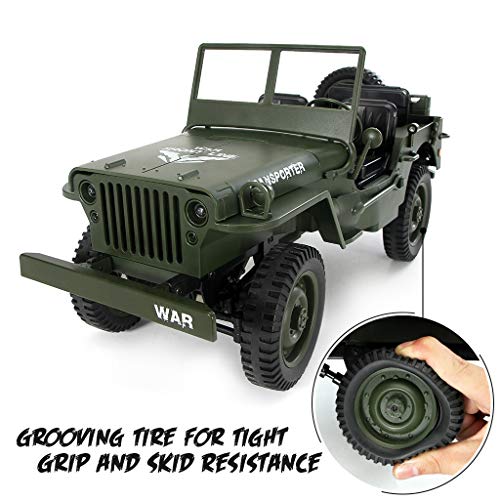 Rc Trucks, Military Truck Drive Off-Road Rc Cars, 1:10 Scale High Speed 4WD 2.4Ghz Remote Control Trucks for Adults and Kids - Thumbnail 6