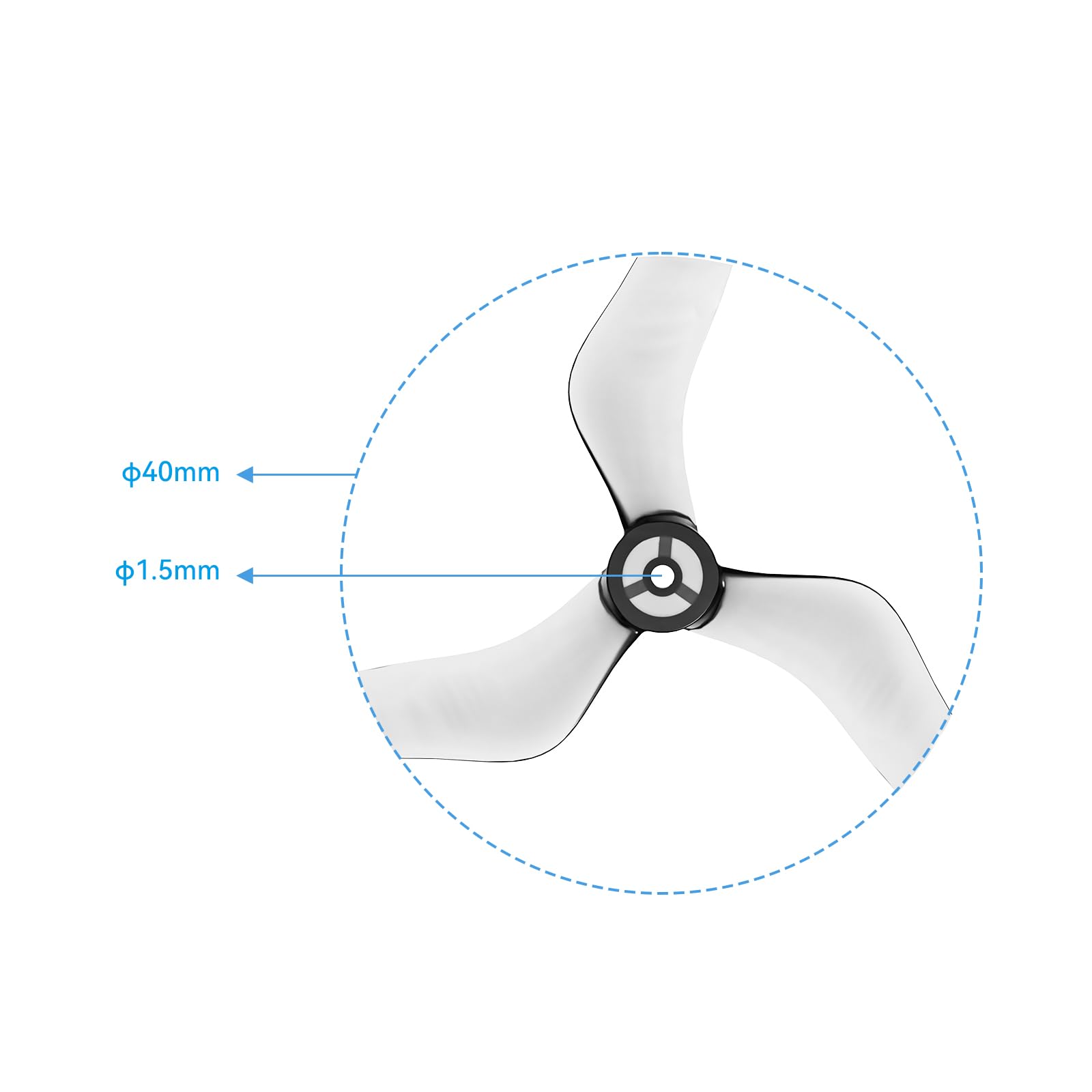 BETAFPV Gemfan 40 mm 3-Blade Propellers with 1.5 mm Shaft Hole Whoop Drone Propellers for 110X Motor 1S FPV Tiny Whoop Quadcopter Like Cetus Pro - Image 2