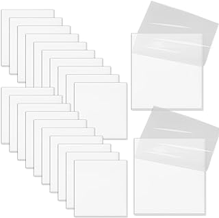 1100 Sheets Transparent Sticky 2x2 Inch Notes, Mini Translucent Self-Adhesive Clear See Through Sticky Post Memo Reminder Note for Office Woman School Classroom Student Supplies Tabs 22 Pads White