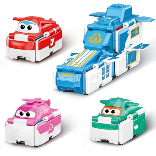 Super Wings 3-in-1 Transformable-Basis und umkehrbare Autos.. Transformable...
