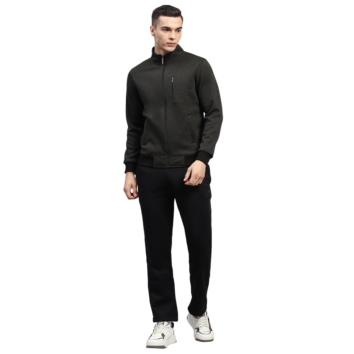 monte carlo Mens Self Design Mock Neck Full Sleeve Tracksuit (224066565)-picture-20