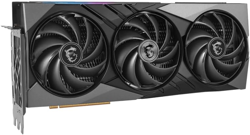 MSI GeForce RTX 4090 Gaming X Slim 24G Gaming Graphics Card - 24GB GDDR6X, 2695 MHz, PCI Express Gen 4, 384-bit, 2X DP v 1.4a, HDMI 2.1a (Supports 4K & 8K HDR) Black