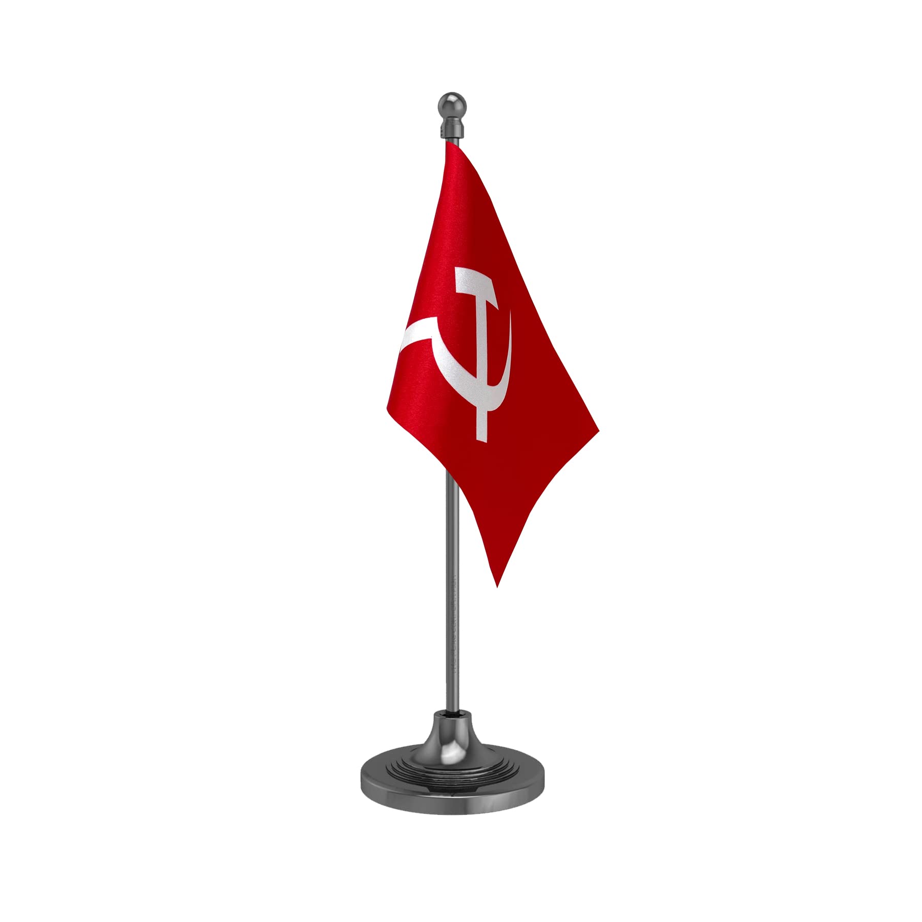 The Flag Corporation CPIM Communist Party of India Marxist Flag 4in x 6in With A Plastic Dark Knight Grey Base-picture-19