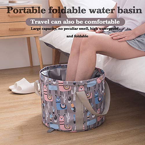 UYDJAKX Vaschetta per pediluvio Pieghevole Borsa da Bagno Portatile Lavandino Secchio per l'acqua Vasca per Massaggi per Piedi da Bagno di Grande capacità per Viaggi all'aperto, Barile per pediluvio