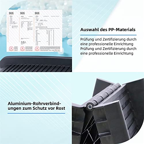 Melko Hunderampe 157,5 x 39,5 x 8,5 cm Kunststoff Hundetreppe mit Anti-Rutsch-Belag, klappbar