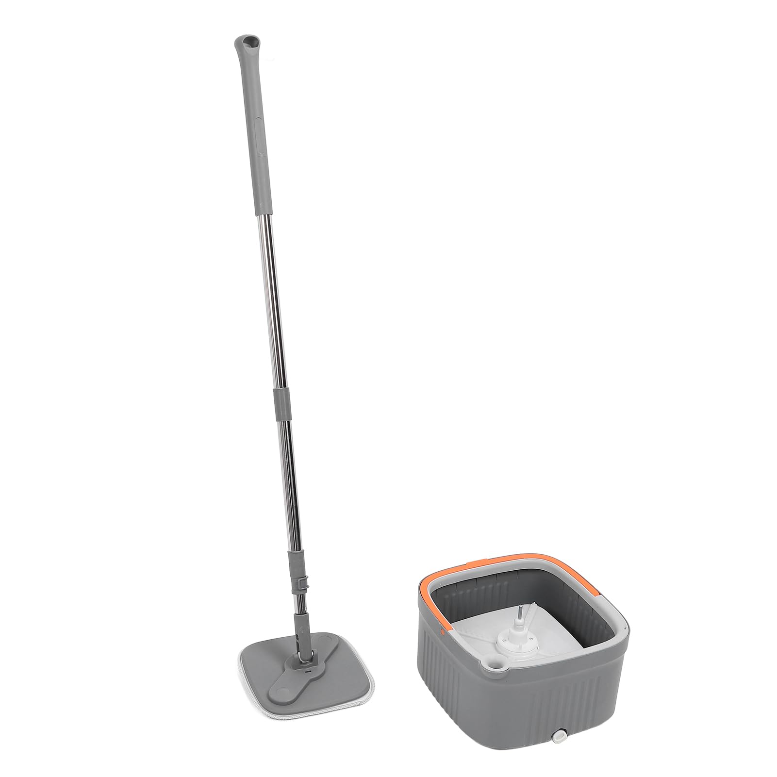 Juego de cubo de fregona con 2 piezas de tela giratoria de 360 grados, herramienta de fregona de microfibra seca y húmeda para uso doméstico