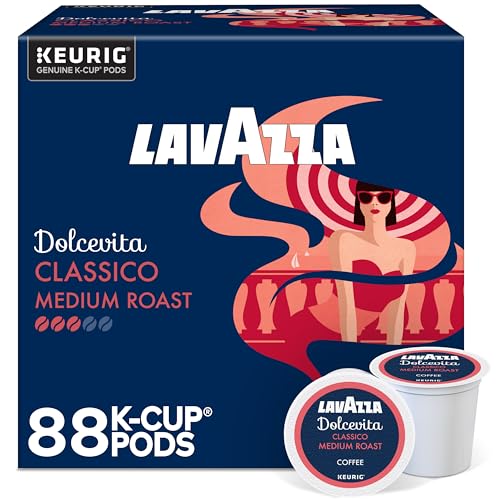 Image of Lavazza Dolcevita Classico Keurig K-Cup Pods, Medium Roast, Arabica and Robusta Blend (88 Pods)
