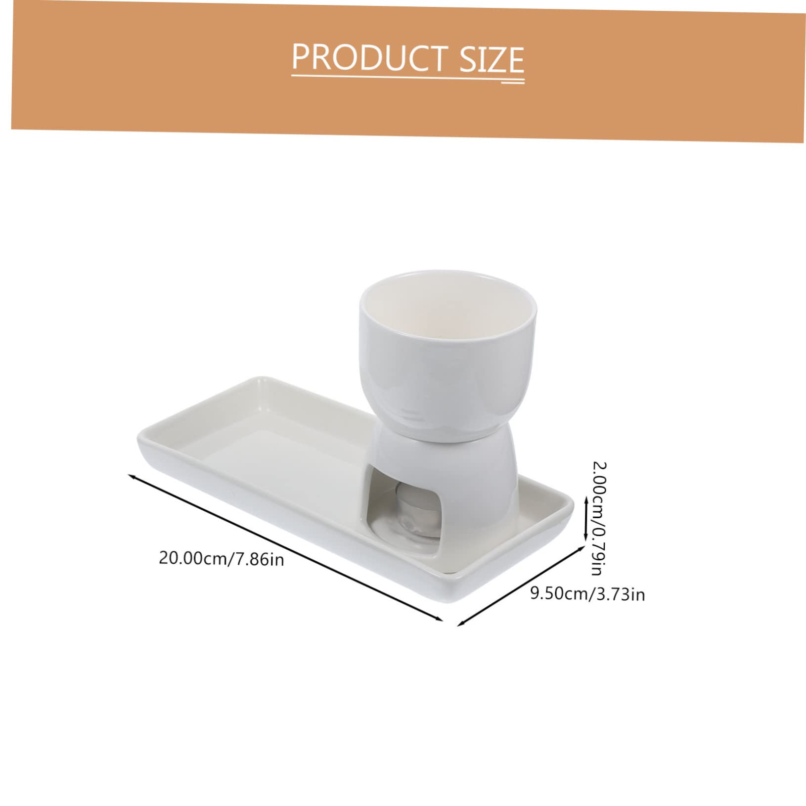 FUNOMOCYA Mini Fondue Pot Set Chocolate Fountain Fondue Supplies Butter Warmer for Cheese Candy Melting Ideal for Kitchen Random Color