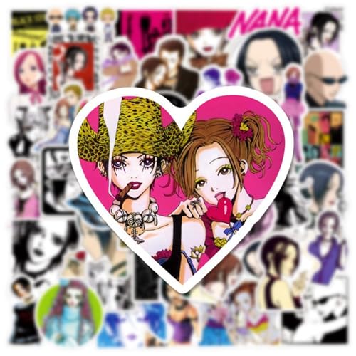 50 peças de adesivos de anime japonês Nana para adolescentes e meninas, adesivos à prova d'água de
