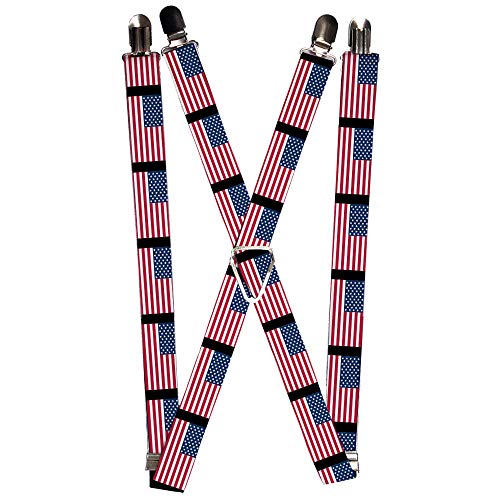 Buckle-Down Men's Suspender-United States, Multicolor, One Size