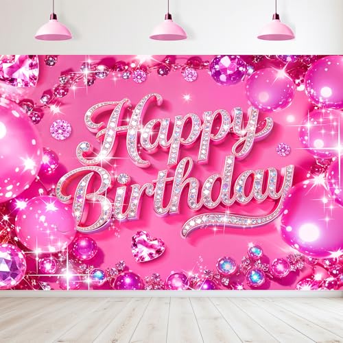 Fondo decorativo rosa para fiesta 7x5 pies miniatura 1