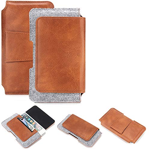 K-S-Trade Sac Ceinture pour Sharp Aquos Sense6s Compatible avec Sharp Aquos Sense6s Housse Feutre Pouchette Ceinture Couvercle étui à Douille Manchon Cas Sac Saccoche Couverture De Protection Gris