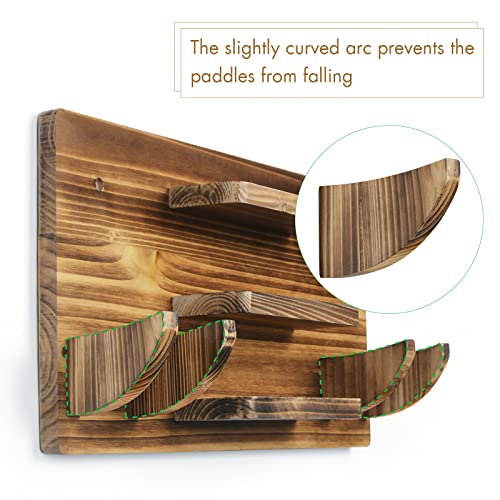 Ikkle Ping Pong Paddle Holder Wall Mounted Table Tennis Storage Rack For 6 Rackets And 12 Balls Storage In Game Room, Man Cave, Rec Room, Bar Room, Garage, Office Break Room, Den, Home #TOP3