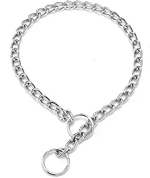 Coleira para cachorro de estrangulamento prata, corrente de metal para cães pequenos, para treinamento, gargantilha, coleira de cachorro, para cães PPP, PP, médio, grande, grande, grande, G