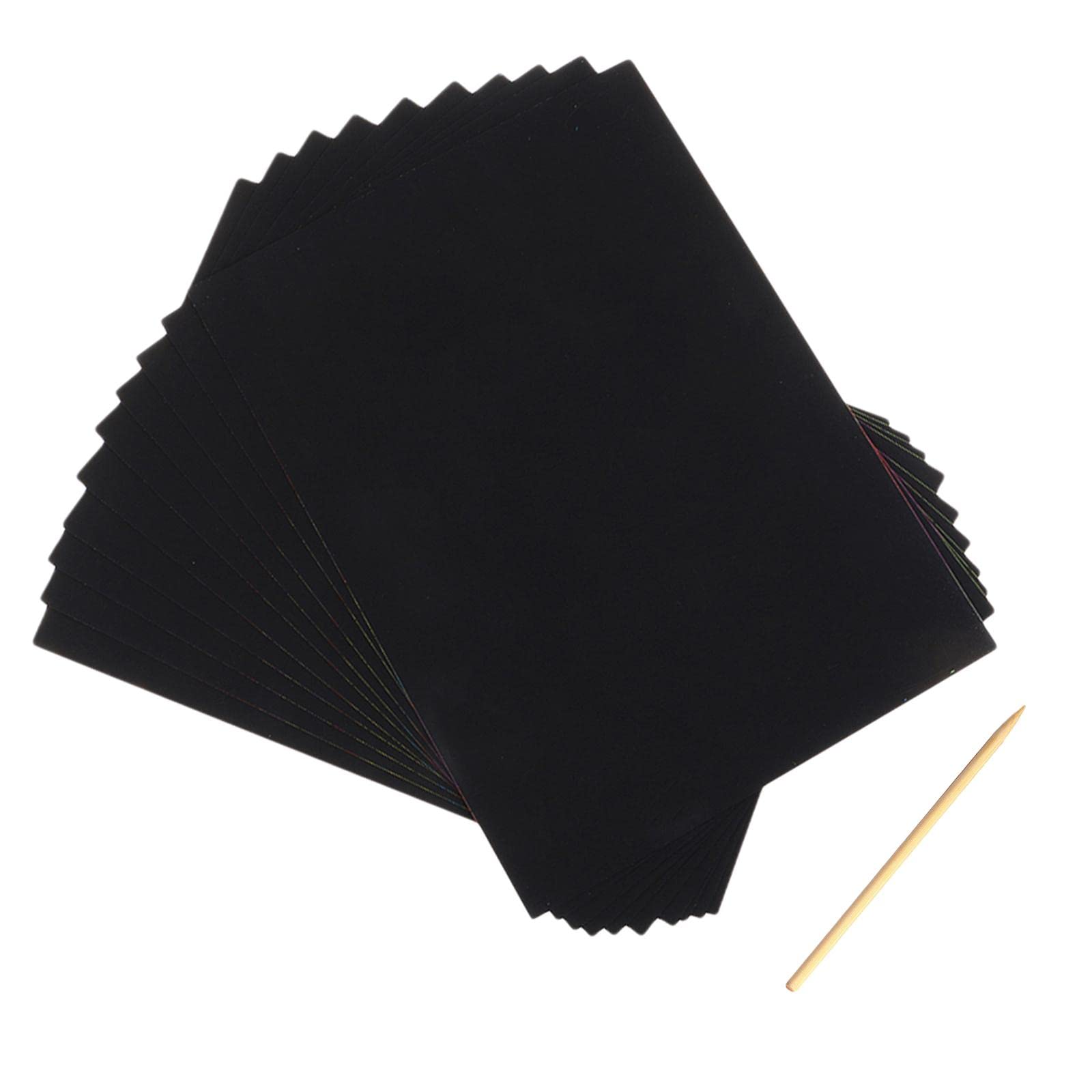 Enakshi® 10 Sheets A4 Scratch Paper Sketch Scraping Art Paper for Kids Drawing Painting with Stylus Stick|Collectibles