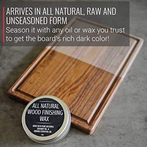 Large Walnut Wood Cutting Board by Virginia Boys Kitchens - 17x11 American Hardwood Chopping and Carving Countertop Block with Juice Drip Groove (Renewed) - Thumbnail 2