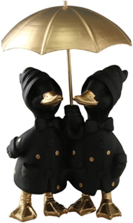 WZHZJ Resin duck sculpture -Hand-Carved Wood Replica for Indoor or Outdoor Use, Life-Like Figurine Designed in Sweden
