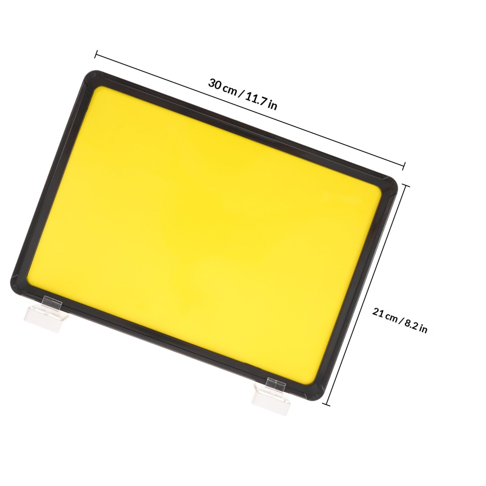 FOMIYES 2pezzi Porta Cartelli Magnetici in Abs Giallo Struttura Forte e Stabile, Etichette Magnetiche Flessibili per Prezzi in Negozio o Magazzino