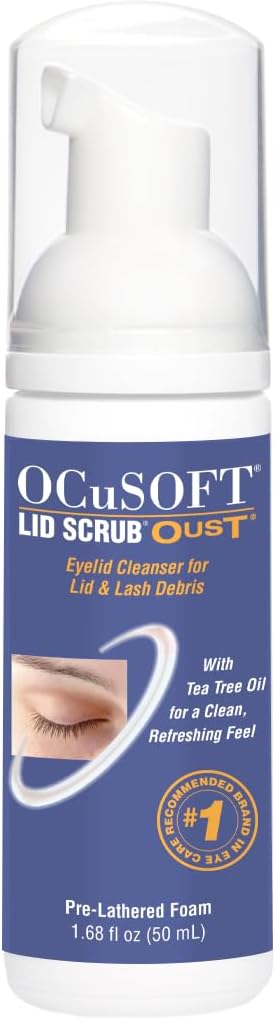 OCuSOFT Lid Scrub Oust Foaming Eyelid Cleanser – 50 mL Foam Pump | for deep cleansing of Lid & Lash Debris