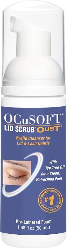 OCuSOFT Lid Scrub Oust Limpador Espumante para Pálpebras com Óleo de Melaleuca, 50 mL