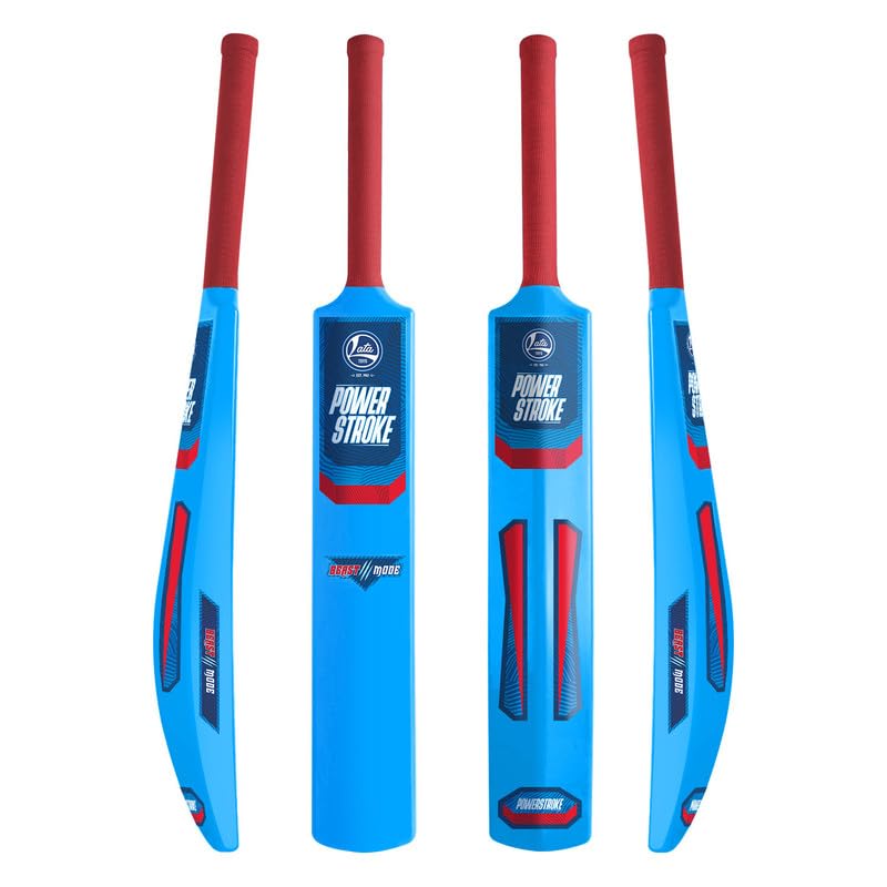 Lata Toys Powerstroke Turf Bat for Kids & Adults Cricket Set – 1 Bat | Heavyweight Plastic Cricket Toy for Boys & Girls | Fun Outdoor Sports Game for Garden, Park & Beach Play Junior Blue-image-7