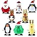 Produktbild Daxoon 8 stücke Weihnachten Wind Up Spielzeug Pinguin Weihnachtsmann Schneemann Uhrwerk Spielzeug