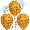 Wasp Nest Decoy, 3 Pack Waterproof Hanging Fake Wasp Nest Outdoor, Fabric Material Reusable & Weather-Resistant Hornet Nests Decoration for Patio, Garden, Porch, Deck, Yard