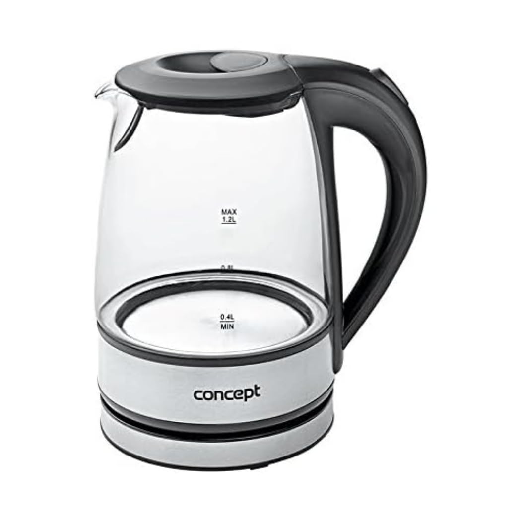 Bouilloire CONCEPT RK4900 en verre et inox de 1,2 L pour votre cuisine